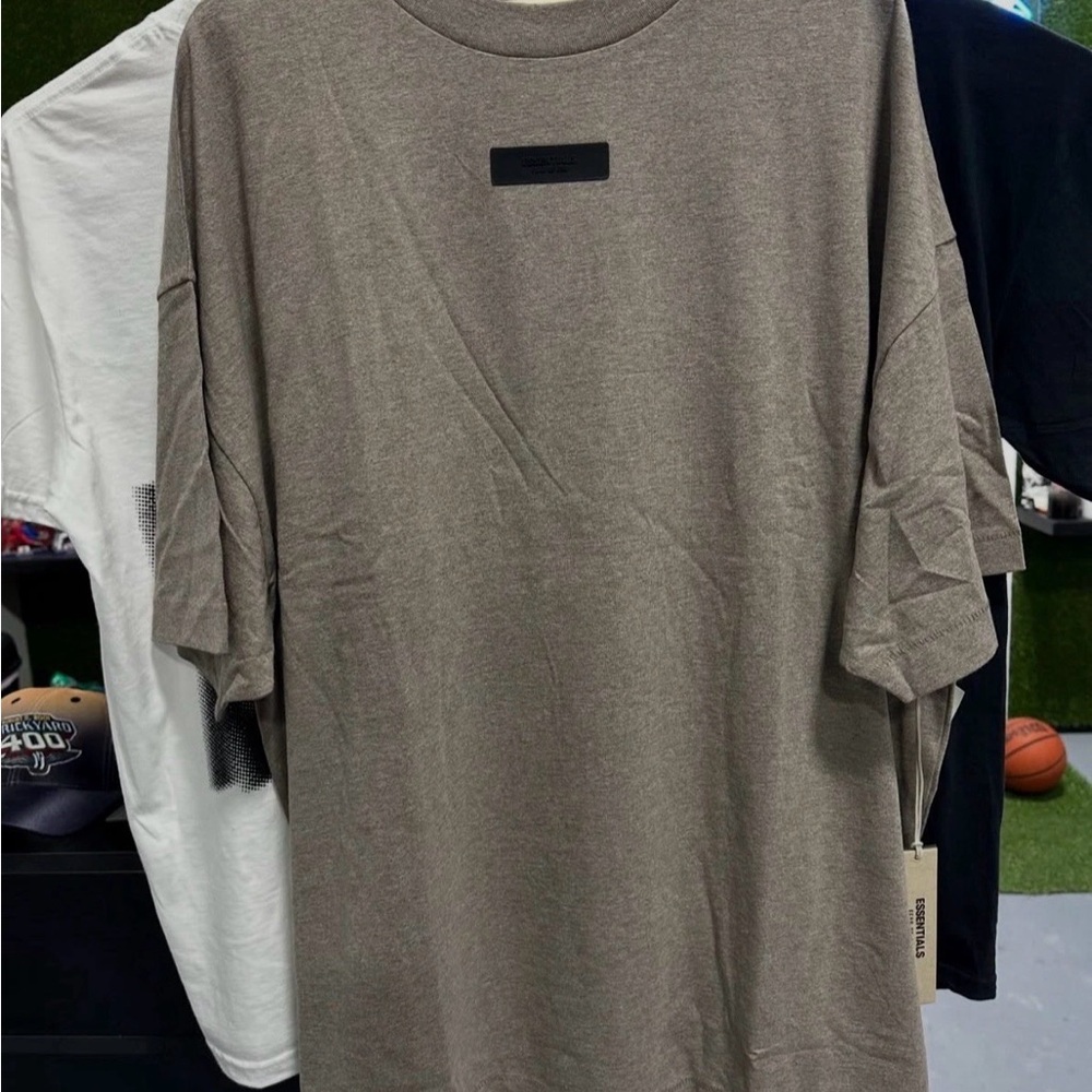 Brand New With Tags Genuine Essentials Fear Of God T-shirt Gray Ink Khaki Men L